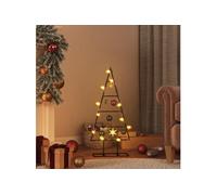 Arbre de Noël en métal pour décoration noir 60 cm