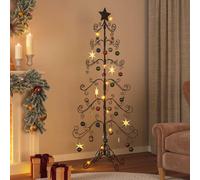 vidaXL Arbre de Noël en métal pour décoration noir 180 cm
