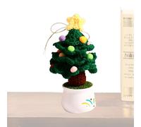 Arbre de Noël en tricoté - Ornement de de Crochet Portable pour décoration de Vacances, Arbre Artificiel Festif avec Fleurs de Crochet à la Main, décoration de Noël et d'anniversaire pour la mai