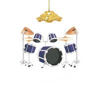 Arbre de Noël en verre à suspendre avec tambour jazz pour décoration de Noël éblouissante