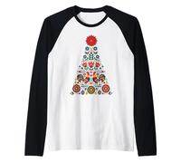 Arbre de Noël Folklorique Coq Tulipes Cloches polonais Manche Raglan