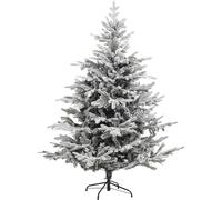 Arbre de Noël "Frosty" 150 cm vert Floquiert blanc avec paillettes