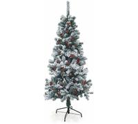 Arbre de Noël - GALILEO - Sestriere 150 cm - 350 branches - neige - pignes - baies