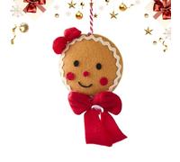 Arbre de Noël Gingerbread Man - Pendentif en peluche bonhomme en pain d'épices - Décoration de Noël - Souvenir saisonnier - Créateur d'ambiance pour salon, balcon, fenêtre