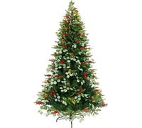 Arbre de Noël Home ESPRIT rouge vert PVC métal 129 x 129 x 210 cm
