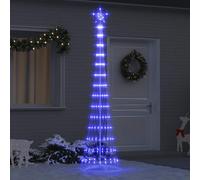 vidaXL Arbre de Noël LED Blanc froid 71 x 71 x 184,5 cm Métal, Salon moderne, guirlandes lumineuses, déco de Noël 42018780