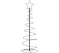 Sapin de Noël à LED 120 LED blanc chaud 180 cm cascade arbre jardin vidaXL