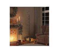 vidaXL Arbre de Noël lumineux conique 120 LED blanc chaud 180 cm