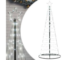 Arbre de Noël lumineux conique 200 LED blanc froid 182 cm