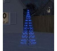 vidaXL Arbre de Noël lumineux sur mât de drapeau 200 LED bleu 180 cm