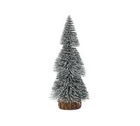 Arbre de Noel Mini Sapin de Noël givré avec Base en Bois, décoration de Table, idéal for Une fête à la Maison, Un Cadeau de Noël ou Un Bricolage. Lumineux(18 * 8cm)