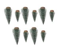 Arbre de Noël Miniature, Petite Table d'arbre de Noël, Mini Arbres de Noël pour l'artisanat, Ensemble de Décoration de Pin de Noël, 10 Pièces, Petit Ornement de Noël, Arbre