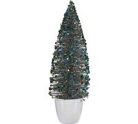 Arbre de Noël moyen 10 x 33 x 10 cm bleu or plastique