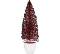Arbre de Noël moyen 10 x 33 x 10 cm rouge bleu or plastique