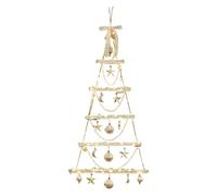 Arbre de Noël mural avec design échelle, sapin de Noël en bois avec éclairage LED, décoration murale de Noël pour chambre d'étudiant, cuisine, entrée, maison, appartement, magasin, chambre à coucher