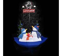 Arbre de Noël Neigeux avec Base de Parapluie 170 cm PVC Sapin Maison vidaXL