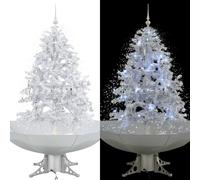 Arbre de Noël Neigeux avec Base de Parapluie Blanc 140 cm Artificiel vidaXL