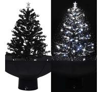 Arbre de Noël Neigeux avec Base de Parapluie Blanc 140 cm Artificiel vidaXL