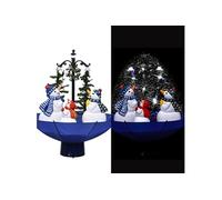 vidaXL Arbre de Noël neigeux – base de parapluie, PVC – Bleu 75 cm