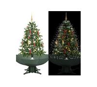 vidaXL Arbre de Noël neigeux avec base de parapluie Vert 140 cm 284333