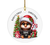 Arbre De Noël Ornements Bête Céramique À Suspendre Esthétique Pendentifs Décoration pour Enfant Fête De Vacances Fête du Nouvel 7.3 CM