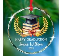 Arbre De Noël Ornements Bonne Remise des Diplômes Ornement en Céramique Esthétique Ornements d'arbre De Noël pour Home Decor Fête De Vacances Maison 7.3 Cm