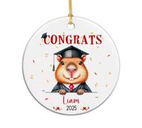 Arbre De Noël Ornements Capybara Bonne Remise des Diplômes Céramique À Suspendre Décoration Décoration D'Arbres De Noëls pour Maison Fête De Vacances Fête du Nouvel 7.3 CM