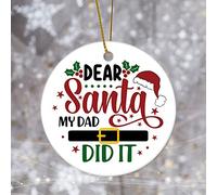 Arbre De Noël Ornements Cher Père, Mon Père L'A Fait Noël Ornement Porcelaine Suspendu Pendentif pour Bureau Maison Intérieur