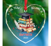 Arbre De Noël Ornements L'Année Où Je suis Devenu Senior Céramique À Suspendre Rétro Ornements d'arbre De Noël pour Maison Fête De Vacances Home Decor 7.3 Cm