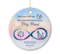 Arbre De Noël Ornements Tu As Quitté Ma Vie Céramique À Suspendre Vintage Pendentifs Décoration pour Fête De Vacances Maison Enfant 7.3 Cm