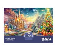 Arbre de Noël par Un château de Conte de fées Puzzle De 1000 Pièces Cadeau de Noël Cadeau d'anniversaire Parfait pour Enfants Et Adultes 70x50cm/1000pcs