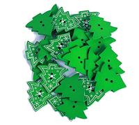 Arbre de Noël Pentagramme Amour Forme Boutons En Bois DIY Couture Artisanat DécorationsArbre De NoëlTraitement professionnel