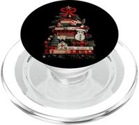 Arbre de Noël pour Amoureux des Livres Scène d'hiver PopSockets PopGrip pour MagSafe