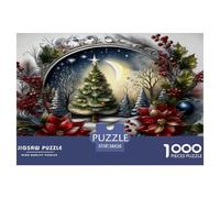 Arbre de Noël Puzzle 1000 Pièces Educa Jouet en Bois Cadeau Unique Décoration Intérieure Père Noël Jeu Éducatif Challenge Toy Adultes & Enfants des 14 Ans 38x26cm/1000pcs