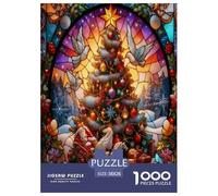 Arbre de Noël Puzzle 1000 Pièces Educa Jouet en Bois Divertissement Créatif De l'art De La Décoration Père Noël Jeu Éducatif Challenge Toy Adultes & Enfants des 14 Ans 38x26cm/1000pcs