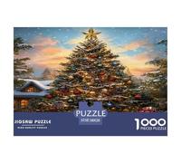 Arbre de Noël Puzzle 1000 Pièces Educa Jouet en Bois Divertissement Créatif Décoration Intérieure Père Noël Jeu Éducatif Challenge Toy Adultes & Enfants des 14 Ans 38x26cm/1000pcs