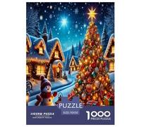 Arbre de Noël Puzzle 1000 Pièces Educa Jouet en Bois Divertissement Créatif Décoration Intérieure Père Noël Jeu Éducatif Challenge Toy Adultes & Enfants des 14 Ans 70x50cm/1000pcs