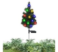 Arbre De Noël Solaire | Décorations De Fêtes avec Piquet | Lumières Solaires pour Allées,pour Le Jardin La Pelouse Le Chemin L'Allée Le Trottoir Le Parking Le