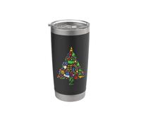 Arbre de Noël théâtre musical Gobelet isotherme en acier inoxydable double paroi