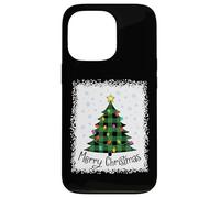 Arbre de Noël Vert Blanchi à Carreaux Vert Clair Coque pour iPhone 13 Pro