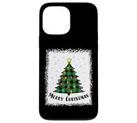 Arbre de Noël Vert Blanchi à Carreaux Vert Clair Coque pour iPhone 13 Pro Max