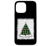 Arbre de Noël Vert Blanchi à Carreaux Vert Clair Coque pour iPhone 13 Pro Max