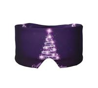 Arbre de Noël violet,Masque pour les yeux bloquant la lumière Cache-yeux et cache-oreilles pour le sommeil