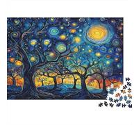 Arbre de Nuit étoilé Puzzle 1000 Pièces Educa Jouet Divertissement Créatif De l'art De La Décoration intéressant Jeu Éducatif Challenge Toy Adultes & Enfants des 14 Ans 38x26cm/1000pcs