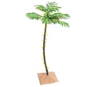 Arbre de palmier artificiel, blanc chaud, 72 s, 120 cm, utilisation intérieure et extérieure, 8 modes, décoration d'intérieur avec base en jute pour fêtes, célébrations et décoration saisonnière