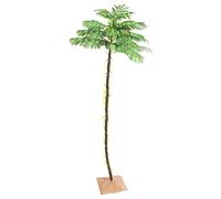 Arbre de palmier artificiel de 400 cm avec 252 blancs chauds, 8 modes, décoration intérieure et extérieure, décoration de maison festive, tissu de jute en acier et plastique