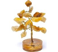 Arbre de pierres précieuses Guérisseur d'or (limonite) Quartz -- ±8cm