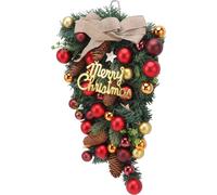 Arbre de porte à l'envers Artificial Handcrafted Fade Resistant Christmas Door Ornament for Fireplace Window Wall