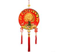 Arbre de prospérité porte-bonheur vietnamien 2026 - Décoration électrique à suspendre avec mouvement du dieu de la richesse - Matériau en flanelle - Artisanat fait à la main à la machine pour la