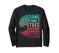 Arbre de réunion de Famille Faisant des Souvenirs Assortis aux Vibrations familiales Manche Longue